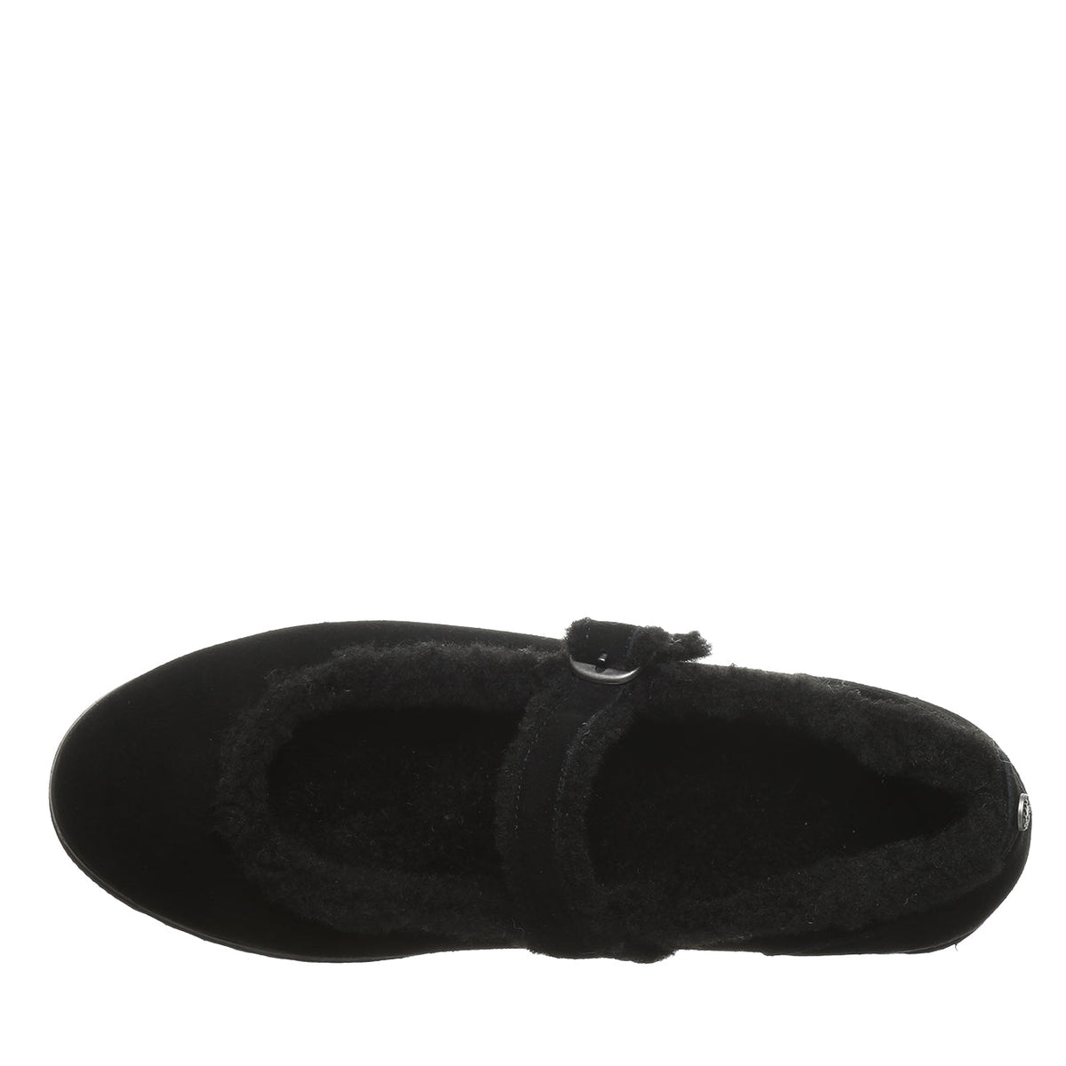 Lou Lou Faux Fur Mary Janes in Black
