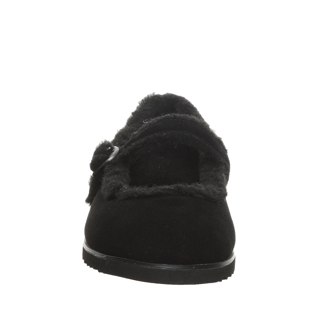 Lou Lou Faux Fur Mary Janes in Black