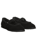 Lou Lou Faux Fur Mary Janes in Black