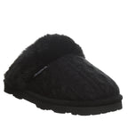 Rumie Cable Knit Slipper Boots in Black