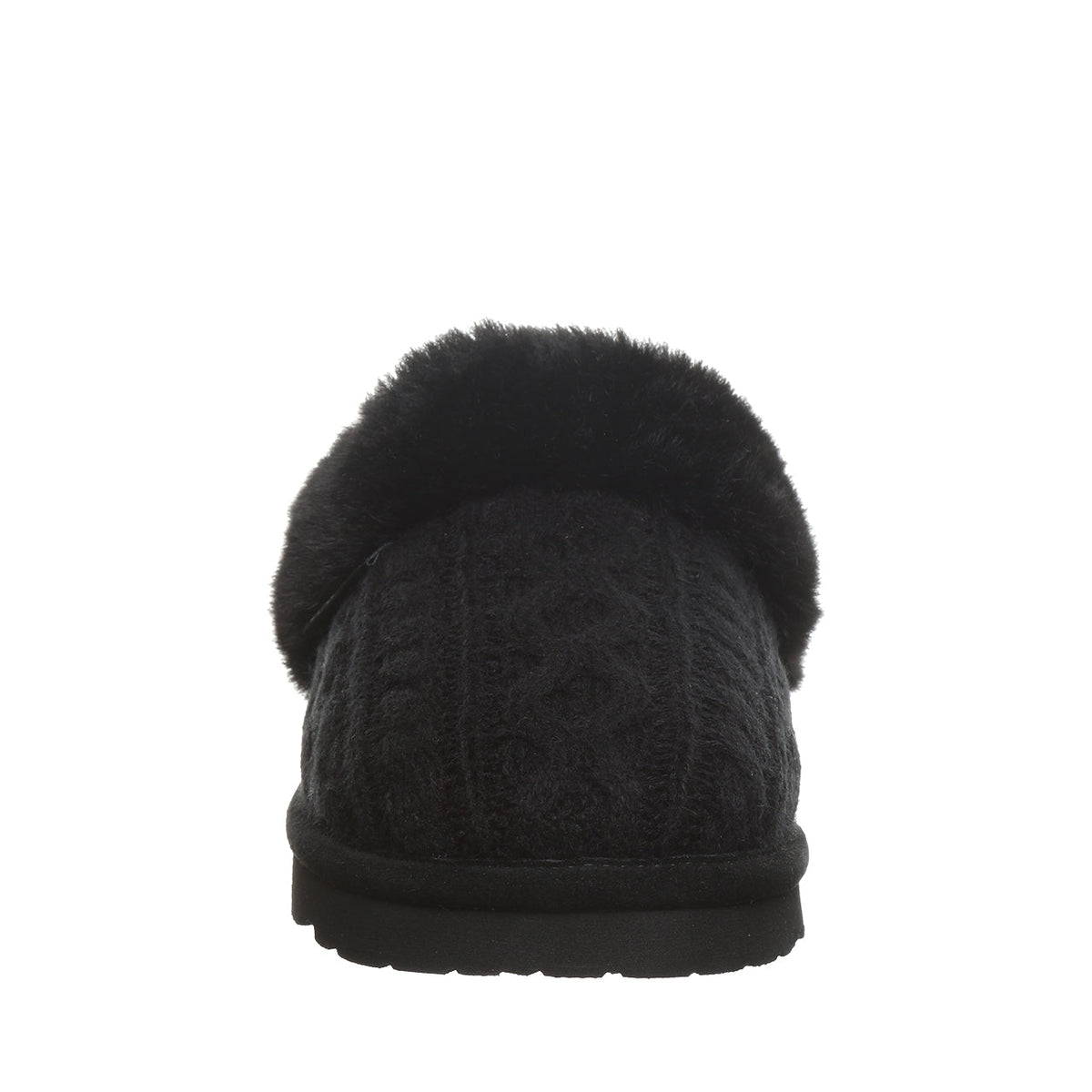 Rumie Cable Knit Slipper Boots in Black