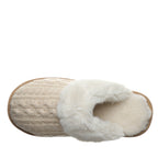 Women's Rumie Cable Knit Slippers in Cream