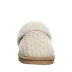 Women's Rumie Cable Knit Slippers in Cream