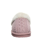 Women's Rumie Cable Knit Slippers in Peony
