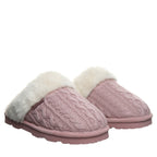 Women's Rumie Cable Knit Slippers in Peony
