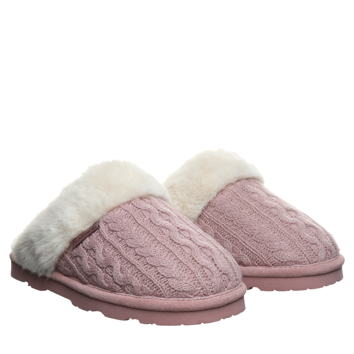 Women's Rumie Cable Knit Slippers in Peony