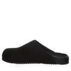 Silas Backless Suede Clogs in Black