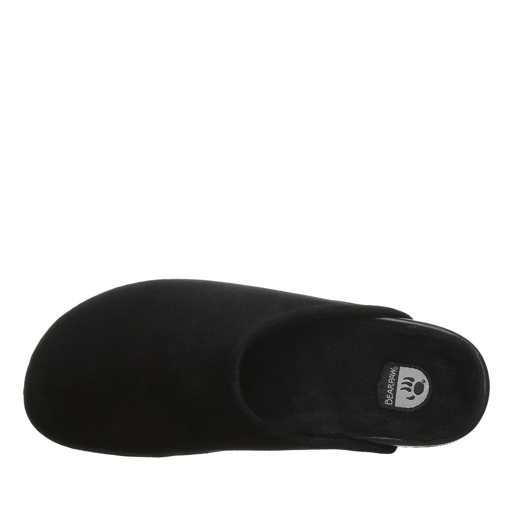 Silas Backless Suede Clogs in Black