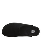 Silas Backless Suede Clogs in Black
