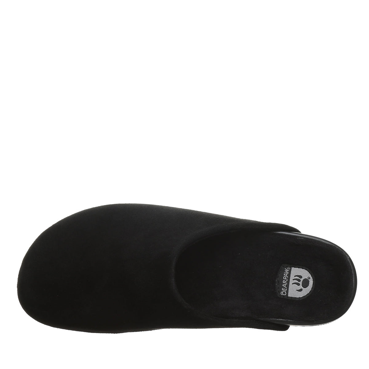 Silas Backless Suede Clogs in Black