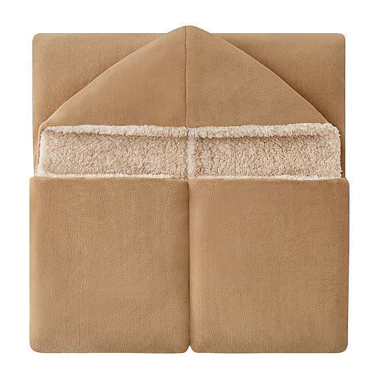 COZY HOODED WEARABLE BLANKET ICED COFFEE