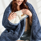 Ashford Throw Blanket in Deep Sea