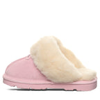 Loki Youth Suede Slippers in Pink Lemonade