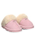 Loki Youth Suede Slippers in Pink Lemonade