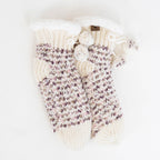 Cozy Cable Gripper Socks - Pom Pom Lotus