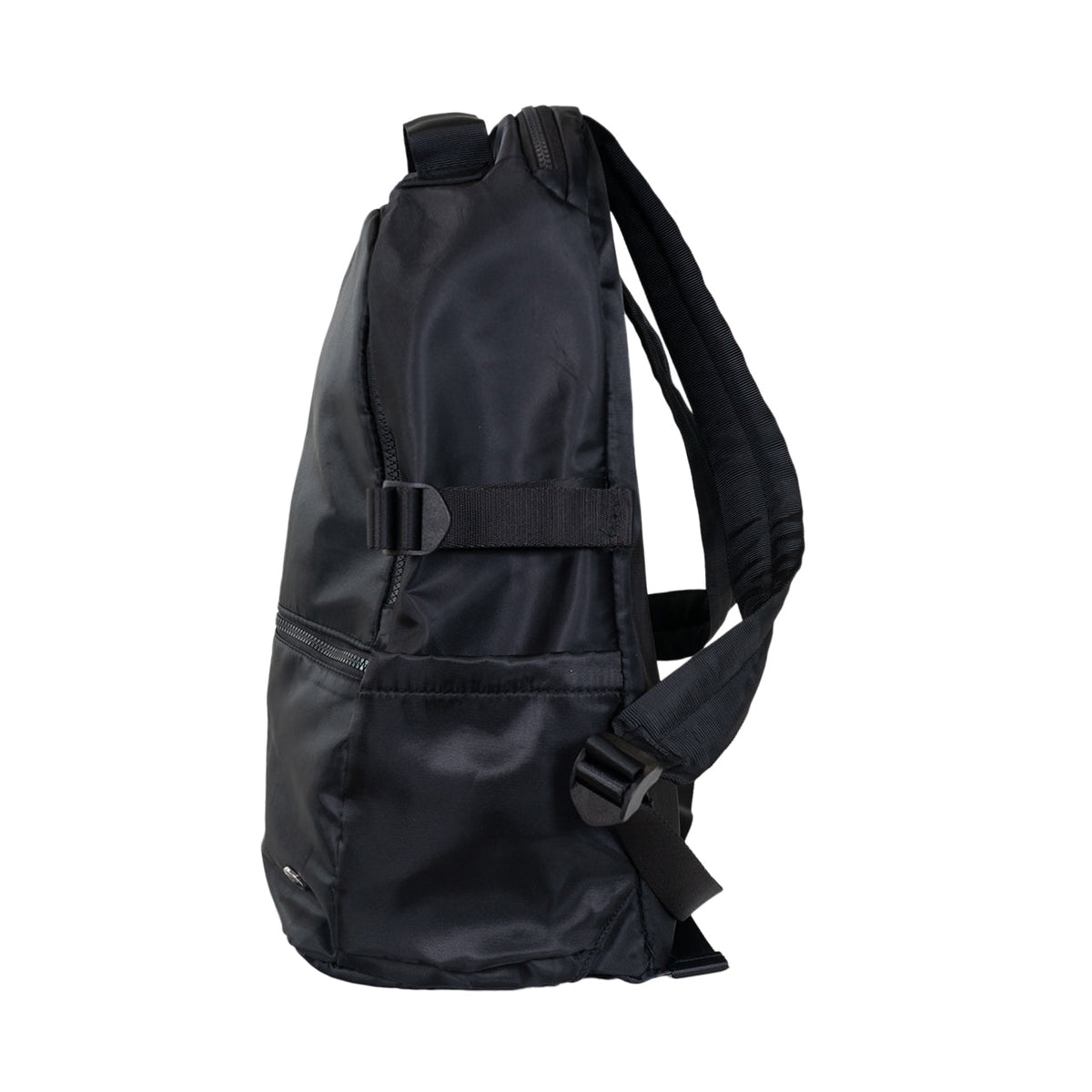 Sporty Nylon Square Backpack in Black