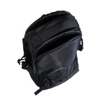 Sporty Nylon Square Backpack in Black