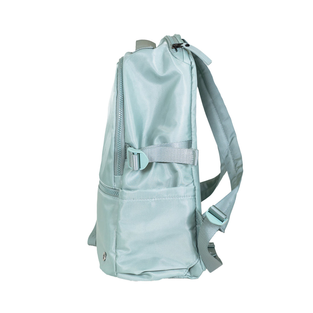 Sporty Nylon Laptop Backpack in Sage