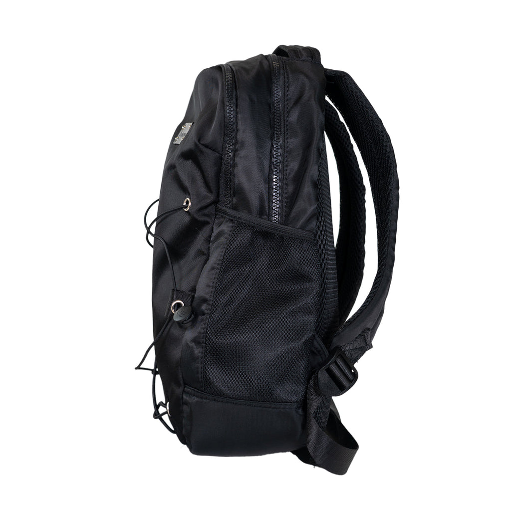 Bungee Cord Nylon Backpack in Black