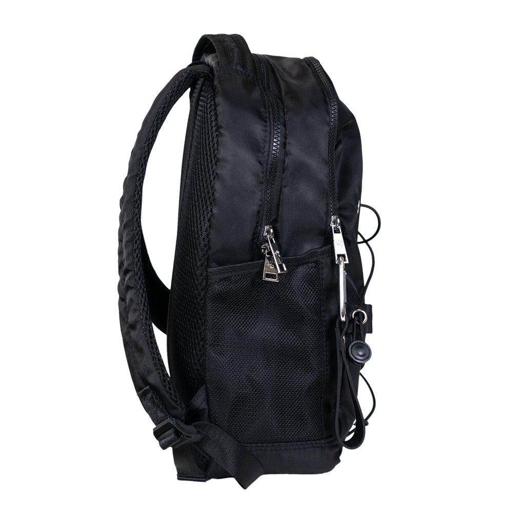 Bungee Cord Nylon Backpack in Black