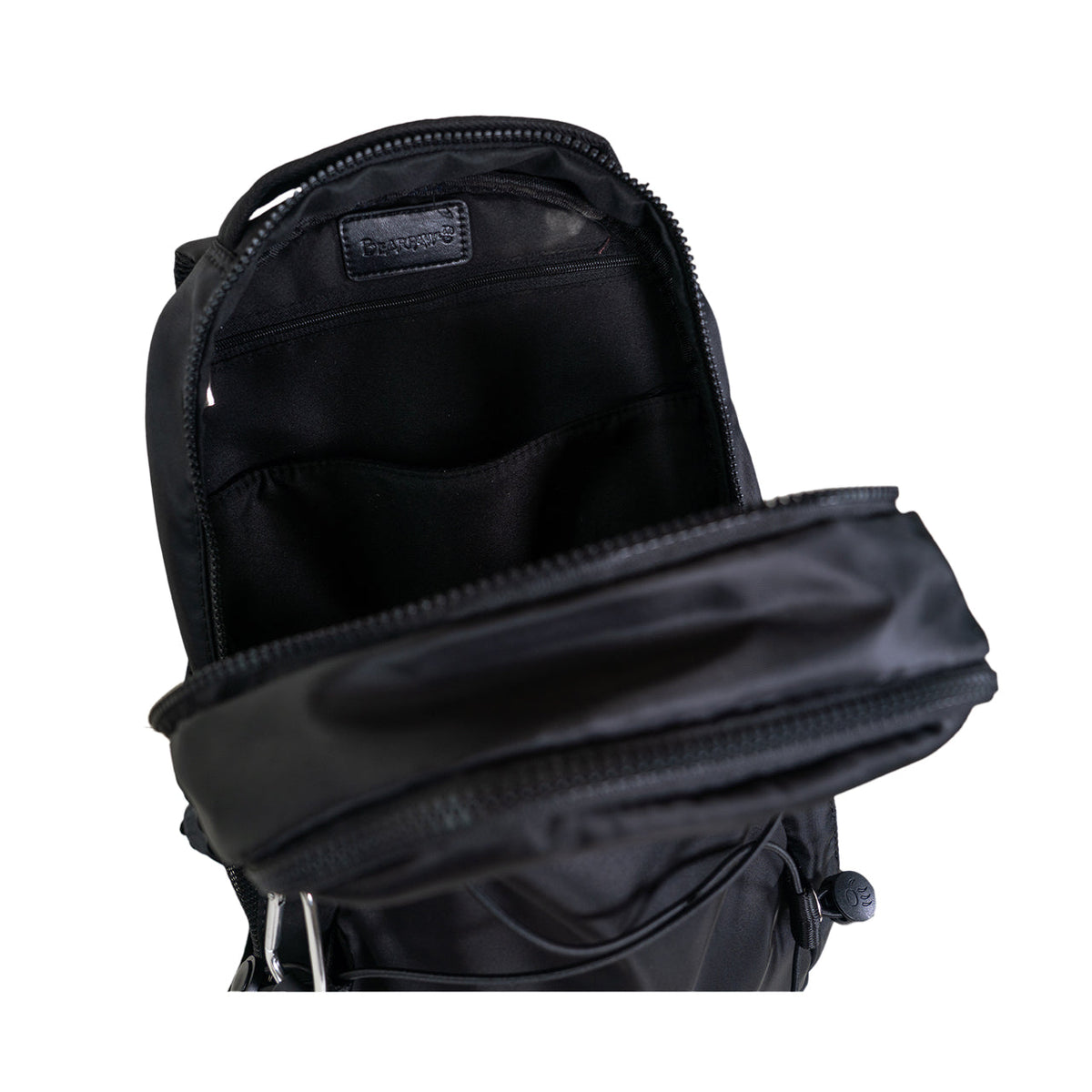 Bungee Cord Nylon Backpack in Black