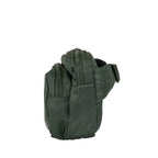 Double Zip Waist Sling Bag in Olive