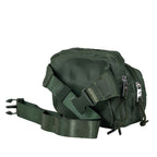 Double Zip Waist Sling Bag in Olive